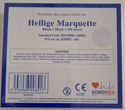 ECG Paper Hellige Marquette (80mm X90mm X280sh)