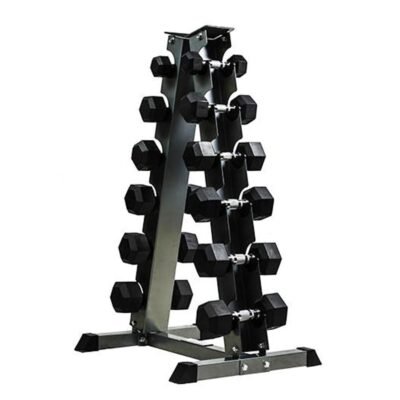 Multi- Function Dumbbell Rack for Safe & Easy Gym Dumbbell Storage 12 Pcs 6 Pairs 200kg - Black Color