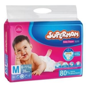 Supermom Baby Diaper-Medium Size(6-11Kg)-26 Pcs
