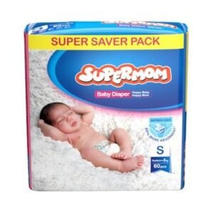 Supermom Baby Diaper-Small Size(0-8kg)-60 Pcs (New Born)