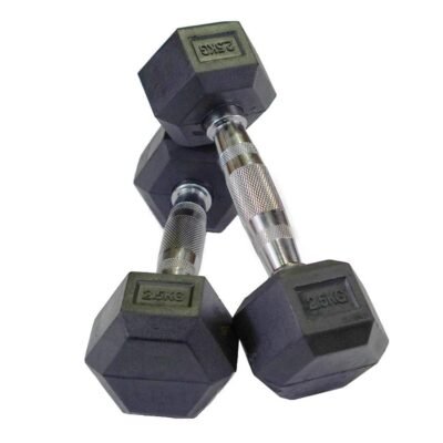 2.5kg Hex Dumbbells - 1 Pair - Black
